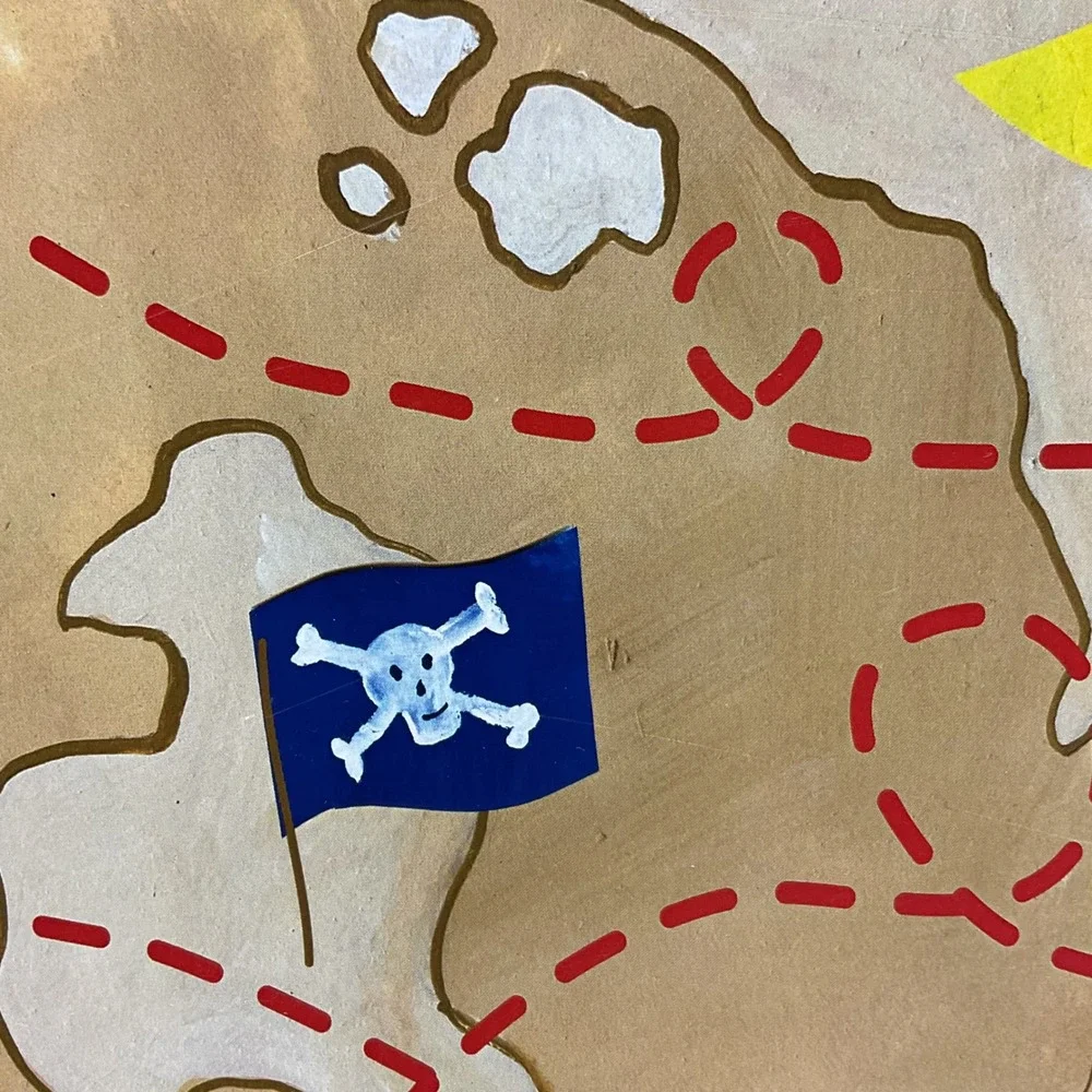Lane Dee‎ Signs Kids Room by Stupell Pirate's Treasure Map Rectangle Wall Plaque
